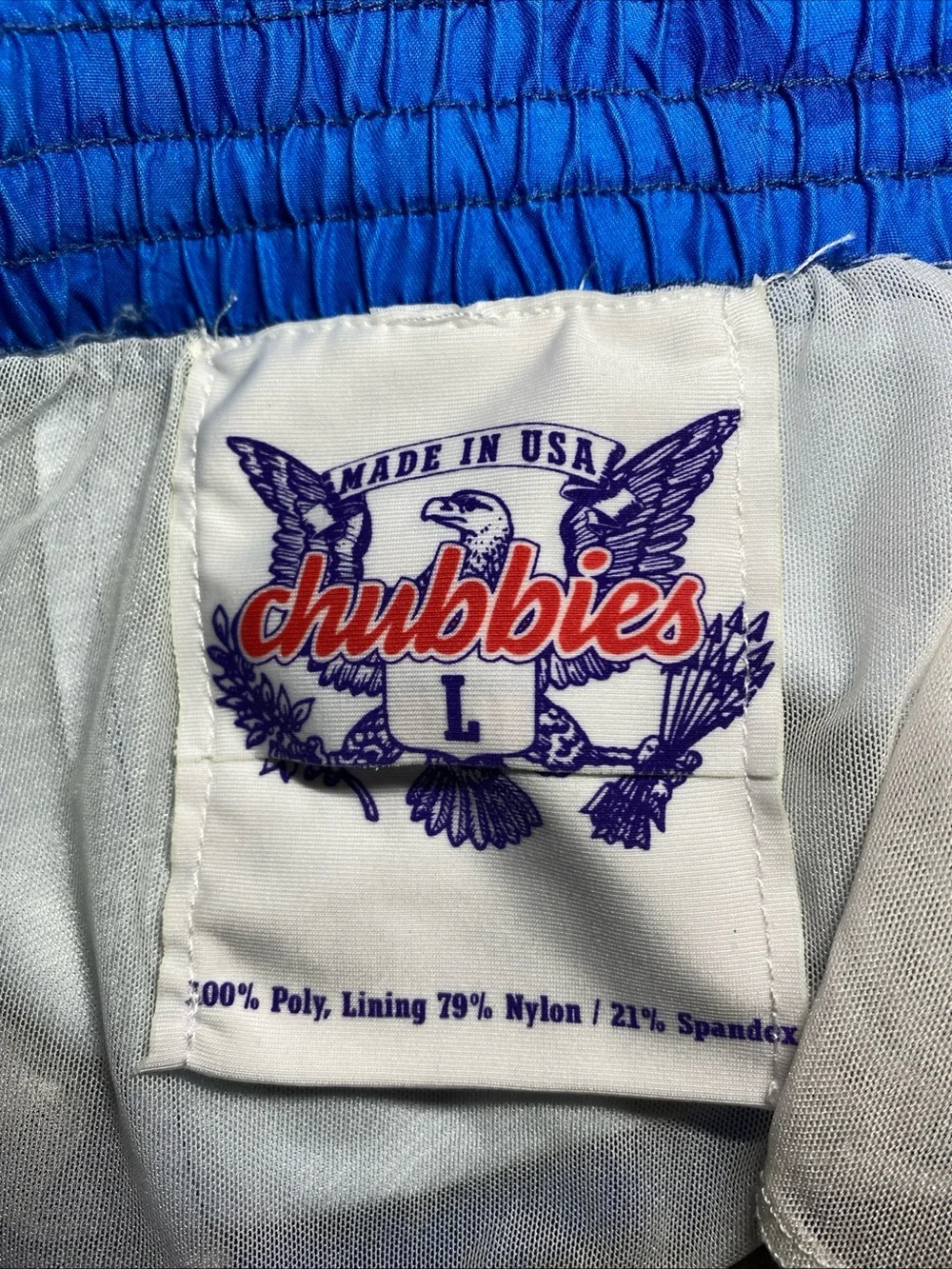 Chubbies Men's Size L - 7” Classic  Swim Trunks Mesh American Eagle USA Patriot
